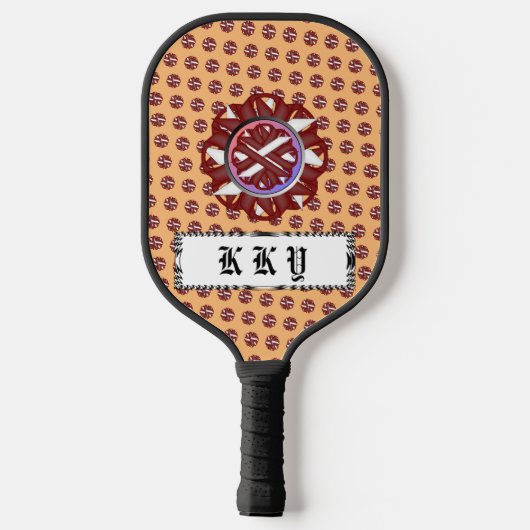 Ribbon van Bourgogne-Ivory door Kenneth Yoncich Pickleball Paddle (Achterkant)