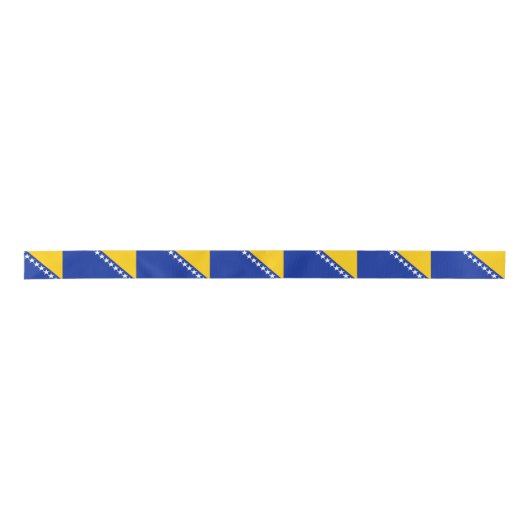 Ribbon van de Bosnische vlag Satijnen Lint (Voorkant)