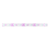 Ribbon van Fuchsia en Turquoise Leaves Satijnen Lint (Voorkant)