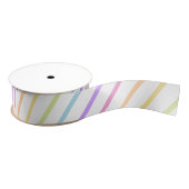 Ribbon van regenboogstrips grosgrain lint (Spoel)