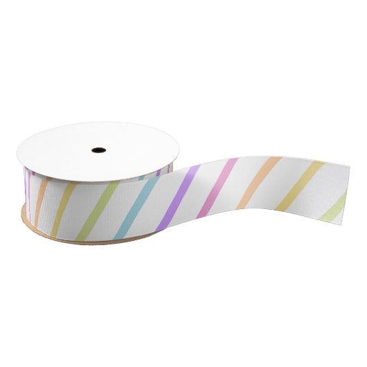 Ribbon van regenboogstrips grosgrain lint (Spoel)