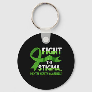Ribbon vechten tegen het stigma Mental Health Mann Sleutelhanger