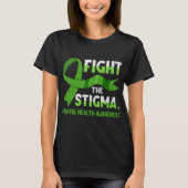 Ribbon vechten tegen het stigma Mental Health Mann T-shirt (Voorkant)