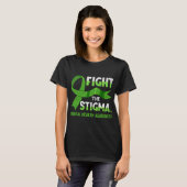 Ribbon vechten tegen het stigma Mental Health Mann T-shirt (Voorkant volledig)