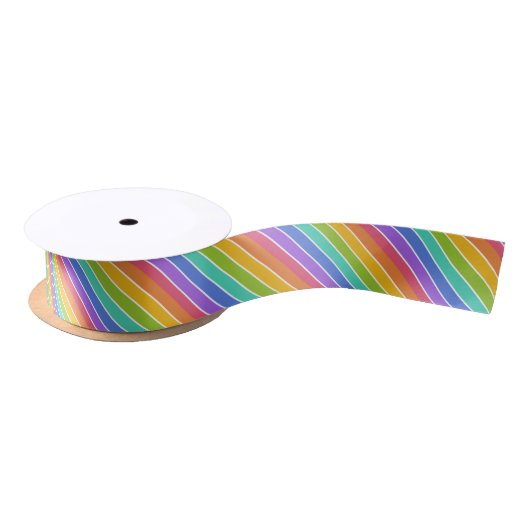 Ribbon voor regenboogkleuren satijnen lint (Spoel)