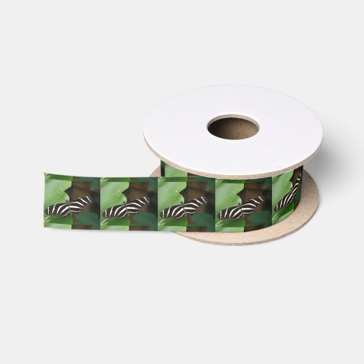 Ribbon voor Zebra langwerpige vlinder Satijnen Lint (Spoel)