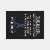 Ribbon Warrior Disease Awareness Faith Fleece Deken (Voorkant (Horizontaal))