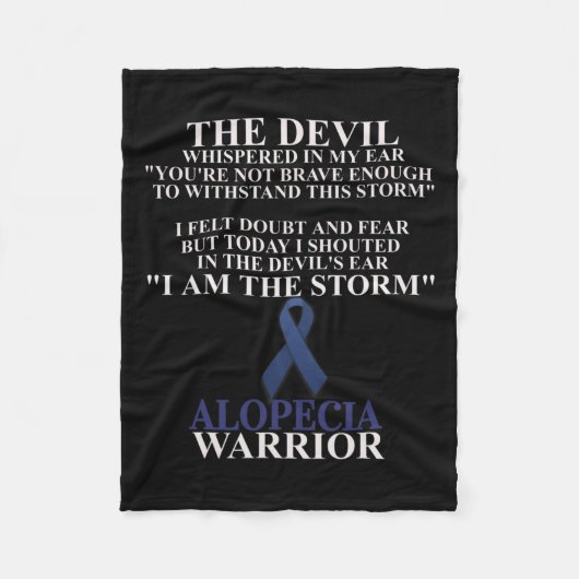 Ribbon Warrior Disease Awareness Faith Fleece Deken (Voorkant)