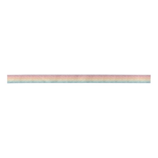 Ribbon Waterverf Rainbow Stripe Satijnen Lint (Voorkant)