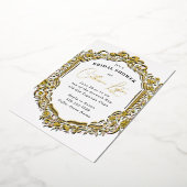  Ribbon Yellow Rose Vrijgezellenfeest Folie Uitnodiging (Gedraaid)