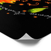 Ribbon Zonnebloem Vlinder Leukemie Awareness Mont Poster (Hoek)