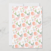 Ribbons and Bows Parisian Pink Girl Baby Shower Kaart (Achterkant)