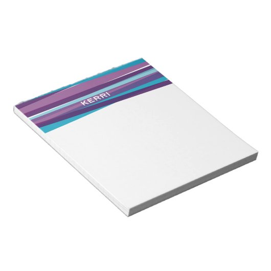 Ribbons - Blauw en Paars Notitieblok (Schuin)