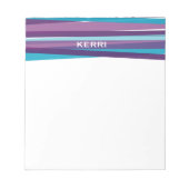 Ribbons - Blauw en Paars Notitieblok (Voorkant)