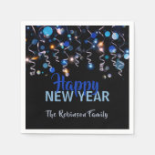 Ribbons Bokeh Licht Nieuwjaar feestdag Servet (Voorkant)