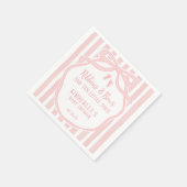 Ribbons Bows Ten Little Toes Bow Girl Baby Shower Servet (Hoek)