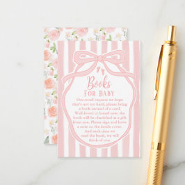 Ribbons Bows & Toes Book for Baby Enclosure Card   Informatiekaartje
