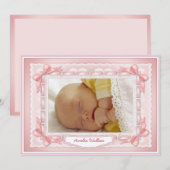 Ribbons en kant Sjabloon - Roze (Voorkant / Achterkant)