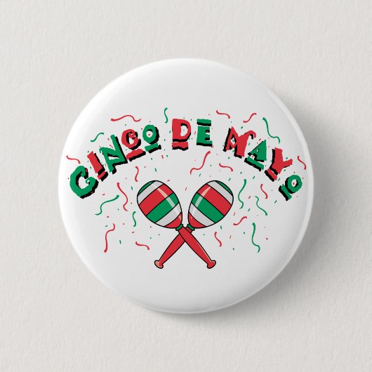 Ribbons en Maracas - Ronde Button 5,7 Cm (Voorkant)