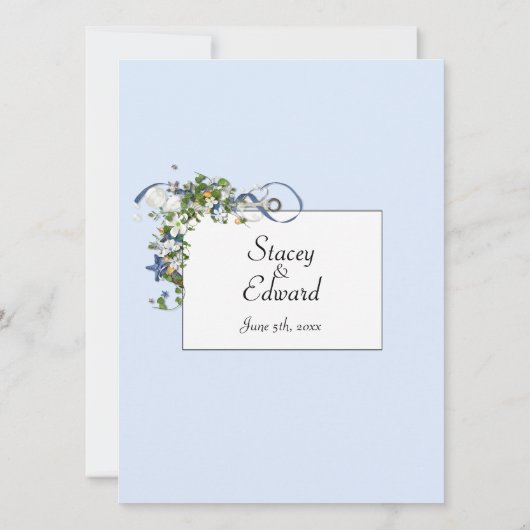 Ribbons en Starfish Bubbles Blue Kaart (Achterkant)