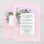 Ribbons en Starfish Bubbles Roze Kaart (Voorkant / Achterkant)