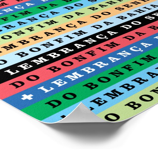 Ribbons (Fitas) van Senor do Bonfim Poster (Hoek)