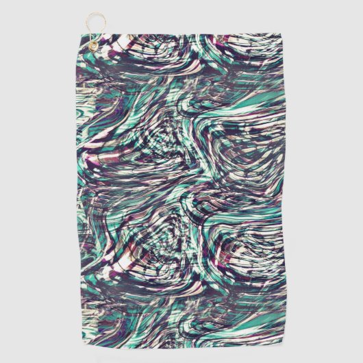 Ribbons of lijnen die door het foutentemperend ove golfhanddoek (Voorkant)