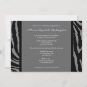Ribbons Zebra Print Afstuderen: Paars Kaart (Achterkant)