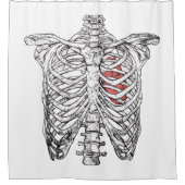  ribcage en hartanatomie Halloween Douchegordijn (Voorkant)