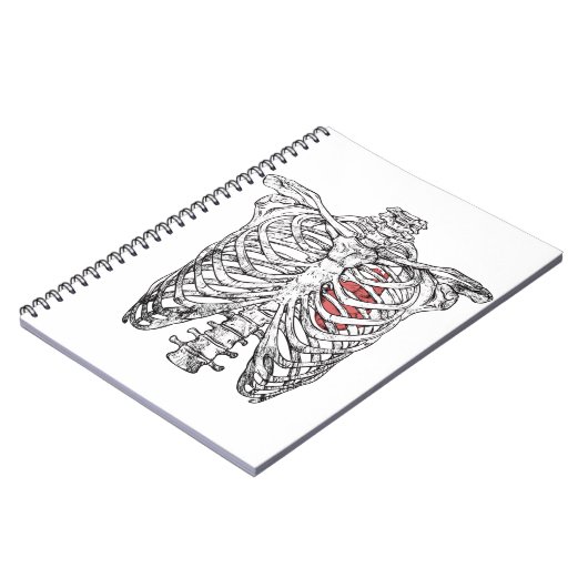  ribcage en hartanatomie Halloween Notitieboek (Linkerzijde)