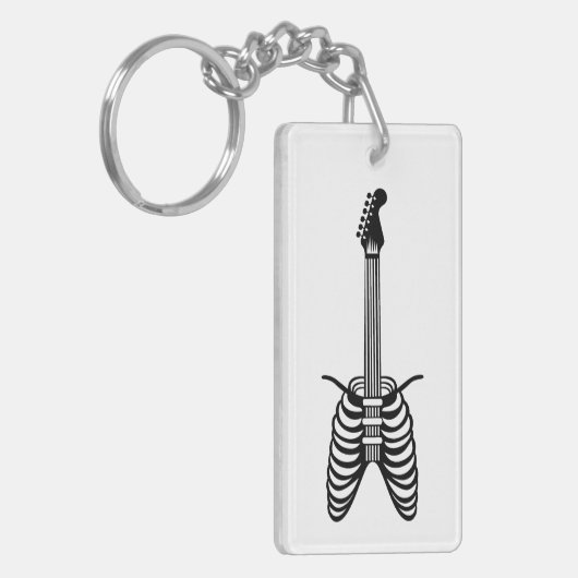Ribcage gitaar sleutelhanger (Voorkant Links)