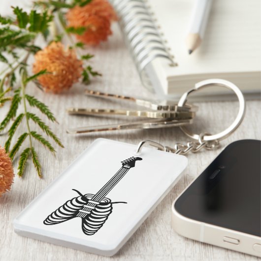 Ribcage gitaar sleutelhanger (Voorkant Rechts)