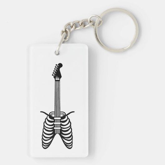 Ribcage gitaar sleutelhanger (achterkant)