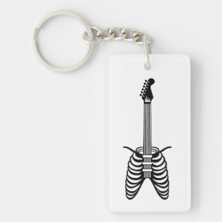 Ribcage gitaar sleutelhanger