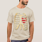 Ribcage met hart t-shirt (Voorkant)