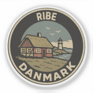 Ribe, Denemarken Danmark Sticker