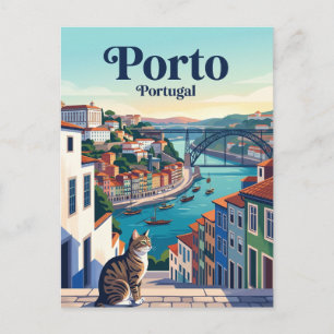 Ribeira District, Porto Portugal Briefkaart