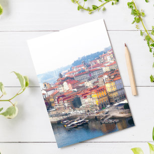 Ribeira en de Douro. Porto, Portugal. Briefkaart