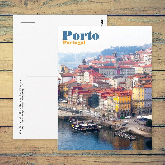 Ribeira en de Douro. Porto, Portugal. Briefkaart
