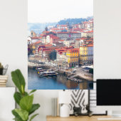 Ribeira en de Douro. Porto, Portugal. Poster (Thuiskantoor)