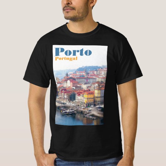 Ribeira en de Douro. Porto, Portugal. T-shirt (Voorkant)