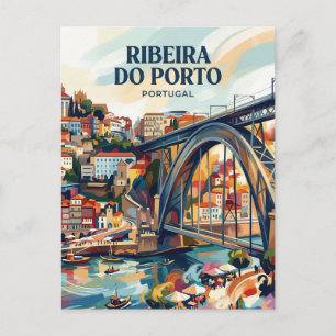 Ribeira van Porto Portugal Briefkaart
