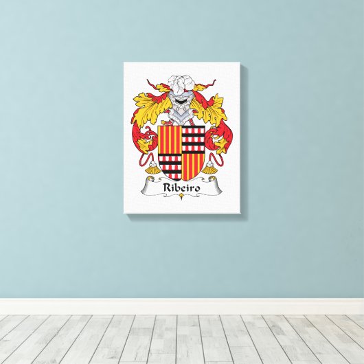 Ribeiro Family Crest Canvas Afdruk (Insitu (Houten vloer))