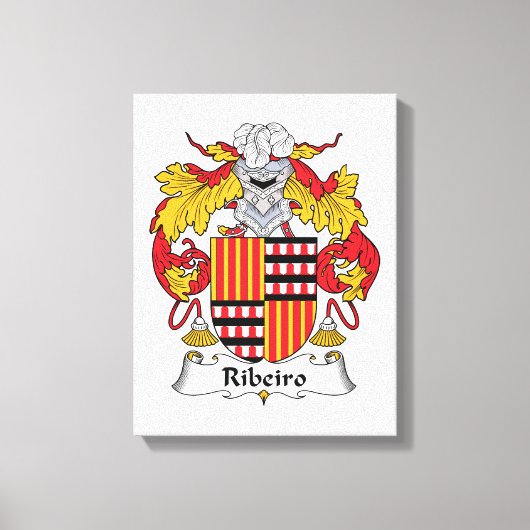 Ribeiro Family Crest Canvas Afdruk (Voorkant)