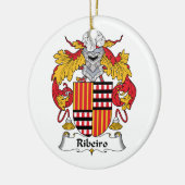 Ribeiro Family Crest Keramisch Ornament (Links)
