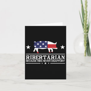 Ribertarian Ribs Varken Patriottisch Grillen Funny Kaart