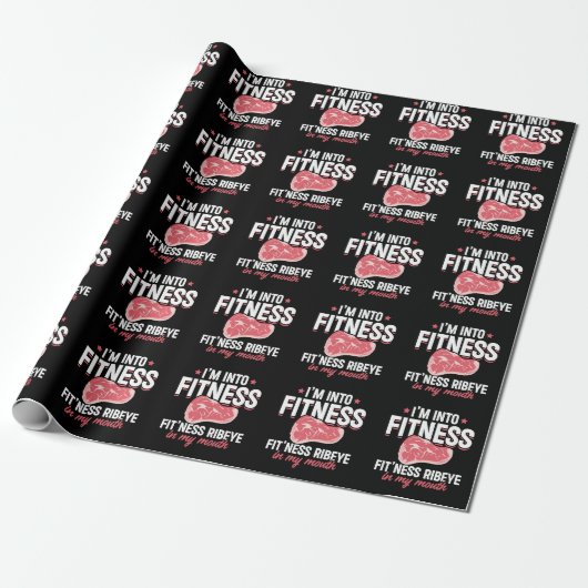 Ribeye Steak Funny Fitness Humor Cadeaupapier (Uitgerold)