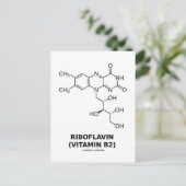 Riboflavine (vitamine B2) Chemische molecule Briefkaart (Staand voorkant)