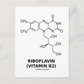 Riboflavine (vitamine B2) Chemische molecule Briefkaart (Voorkant)