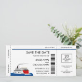 Ribreedat Wedding Save the Date Cards (Staand voorkant)